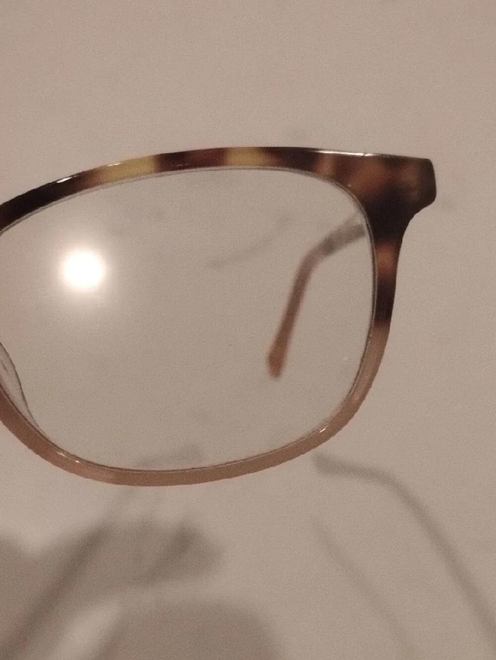 Lucky Brand Tortoiseshell Square Frame Glasses - Peach And Brown